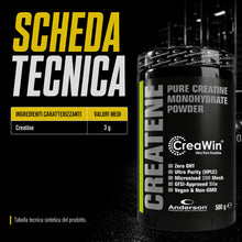 Carica l'immagine nel visualizzatore di Gallery, Creawin, Creatina Monoidrata in Polvere 500g, Alta Qualità, Anderson