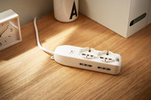 Carica l'immagine nel visualizzatore di Gallery, Electraline 62047 Multipresa 6 Posti, 2 Polivalenti, 4 Bivalenti 10/16A, Cavo 2 m, Spina Piccola 10A, Bianco