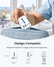 Carica l'immagine nel visualizzatore di Gallery, LENCENT Adattatore Presa Inglese da Viaggio, Spina Tipo G con 3 Prese IT