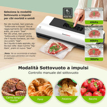 Carica l'immagine nel visualizzatore di Gallery, Bonsenkitchen Macchina Sottovuoto Alimenti per Sigillatura Sottovuoto Rapida, per Cottura Sous Vide, Carne, Formaggio e Preparazione dei Cibi - Prolunga Efficacemente la Freschezza