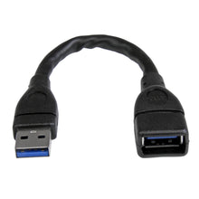 Carica l'immagine nel visualizzatore di Gallery, StarTech USB3EXT6INBK Cavo prolunga USB 3.0 Tipo A da 15 cm da A ad A - Maschio/Femmina