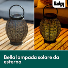 Carica l'immagine nel visualizzatore di Gallery, Gadgy Lanterna Solare Da Esterno Fiore | Lanterna Da Giardino e Balcone A LED | Lampada Orientale | Lampade Decorativa |
