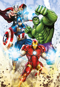 Clementoni - Puzzle per Bambini 60 Pezzi Supercolor, per Bambini 4+ Anni, Illustrazione con Personaggi Marvel Avengers, Supereroi, Idea Regalo, Made in Italy, 33,5x23,5 cm, 26193