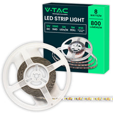 Carica l'immagine nel visualizzatore di Gallery, V-TAC Striscia Led da Interno SMD 3528 8W - 5 Metri - Strisce LED Adesiva per Casa, Cucina, Camera, Ambienti Interni - Luce Bianca Naturale 4000K - Nastro LED Luminoso 800 Lumen - Alimentata 12V