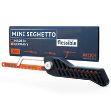 Carica l'immagine nel visualizzatore di Gallery, Presch Mini Seghetto per Metallo flessibile 300mm - a mano 3 in 1 con lama - Impugnatura regolabile - Piccola sega per f