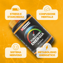 Carica l'immagine nel visualizzatore di Gallery, FUNZIONE ENERGIA, Integratore Stanchezza, 60 Cps, Made in Italy