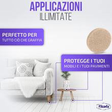 Carica l'immagine nel visualizzatore di Gallery, Filzada® 156x Feltrini Autoadesivi Quadrati e Tondi Beige - Feltro Mobili