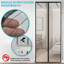 Carica l'immagine nel visualizzatore di Gallery, Zanzariera Magnetica 80 x 240 cm per Porta Finestra, Ultima Versione di Tenda Zanzariera con Magneti, Proteggete la Vost