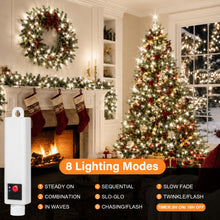 Carica l'immagine nel visualizzatore di Gallery, Luci Natale Esterno Batteria,Ricaricabile USB,10M Bianco Freddo