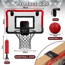 Carica l'immagine nel visualizzatore di Gallery, YIMORE Canestro Basket da Camera Bambini Mini Canestro Basket Esterno con 4 Palline Elettronico Punteggio Record Regalo 