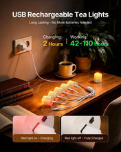 Carica l'immagine nel visualizzatore di Gallery, PChero Lumini ricaricabili con telecomando, confezione da 6 mini luci a LED
