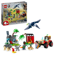 Carica l&#39;immagine nel visualizzatore di Gallery, LEGO - Jurassic World Centro di Soccorso dei Baby Dinosauri, Giocattolo per Bambini e Bambine da 4 Anni in su, Set con Mini Triceratopo, Anchilosauro e Velociraptor, Regalo Amanti degli Animali 76963