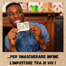 Carica l'immagine nel visualizzatore di Gallery, Oh Happy Games - L'Impostore - Riesci a scoprirlo? Bluff, creatività, gioco di parole e di sospetto! Divertente Gioco da tavolo per bambini e adulti