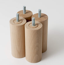 Carica l'immagine nel visualizzatore di Gallery, IPEA 4x Piedini in Legno per Mobili e Divani - Altezza 140 mm – [ DESIGN MINIMAL ED ELEGANTE ] - Set di 4 Piedi in Legno