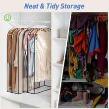 Carica l'immagine nel visualizzatore di Gallery, Alyvisun 3PCS Custodie per Abiti Trasparenti, Porta Vestiti Cerniere Laterali, Borsa Porta Abiti Lungo110cm Grande Capacità per Armadio, Abito