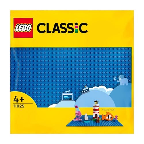 LEGO Classic Base Blu, Tavola per Costruzioni Quadrata con 32x32 Bottoncini, Piattaforma Classica per Mattoncini per Costruire ed Esporre i Modellini, Giochi per Bambini e Bambine da 4 Anni 11025
