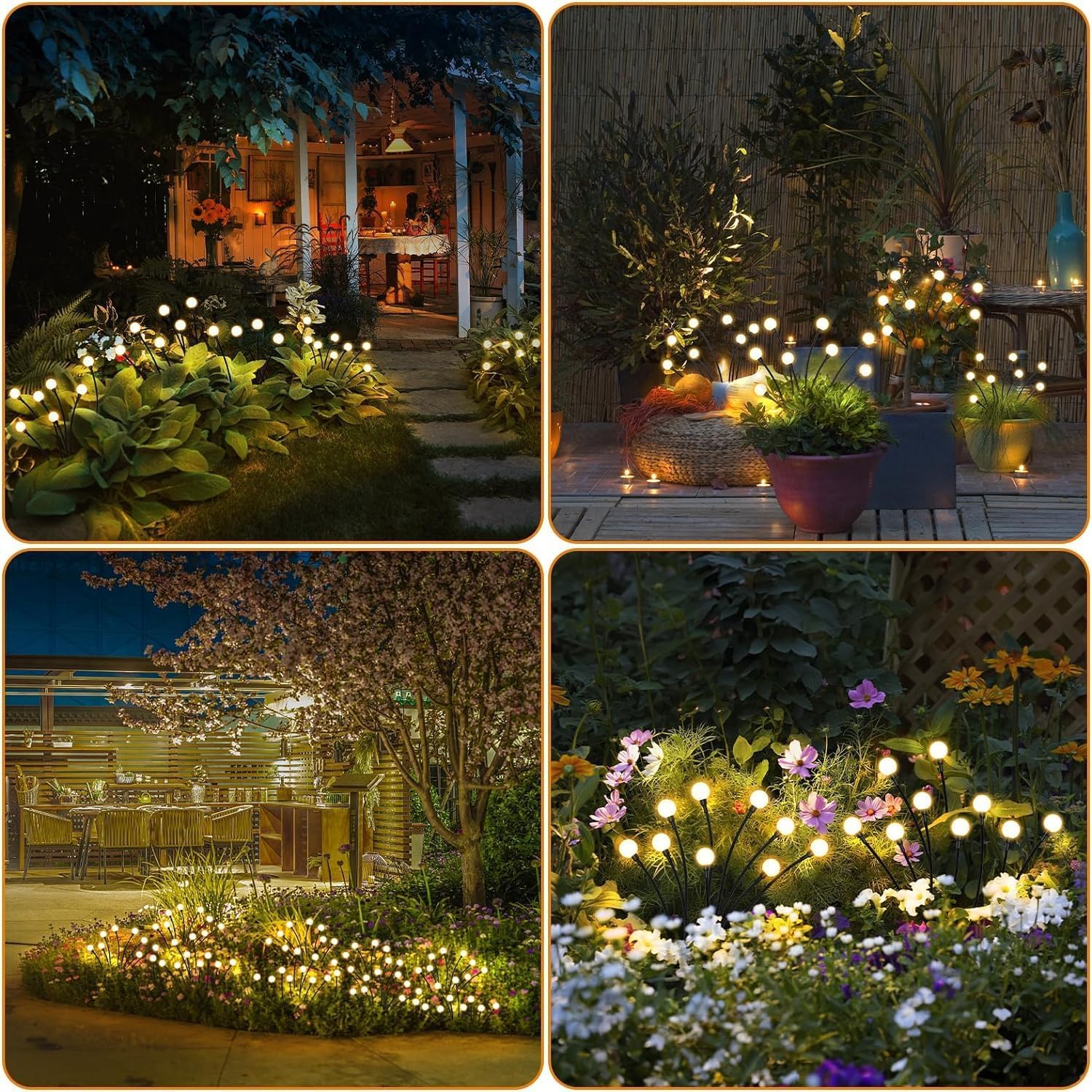 Glaxcidy Luci Solari da Esterno Giardino, 2 Pezzi 10 Leds Firefly Glaxcidy Luci Solari da Esterno Giardino, 2 Pezzi 10 Leds Firefly