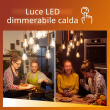 Carica l'immagine nel visualizzatore di Gallery, PHILIPS LED Lampadina Candle &amp; Lustre, Oliva, Filamento, WarmGlow, 2.5-25W, Dimmerabile, E14, 1 pezzo