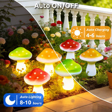 Carica l'immagine nel visualizzatore di Gallery, Joycome 6 LED Fungo Luci Solari da Giardino 8 Modalità Decorazioni Giardino