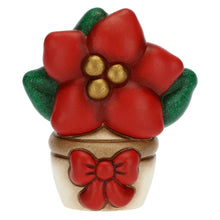 Carica l'immagine nel visualizzatore di Gallery, THUN - Soprammobile Vasetto con Stella di Natale in Ceramica Decorata a Mano, Versione Mini - Idea Regalo Natale 2022 - 4.8x3.2x5.5 cm h