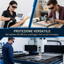 Carica l'immagine nel visualizzatore di Gallery, 2 Pezzi Occhiali Di Sicurezza Laser, Occhiali Protettivi Specializzati Per Blocco Efficace Di Laser E Uv, Protezione Deg