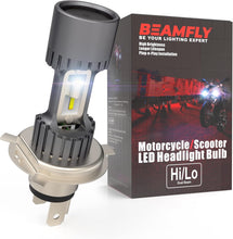 Carica l&#39;immagine nel visualizzatore di Gallery, Lampadina H4 LED per Moto, 6400LM Lampada for Motorbike, Grigio scuro
