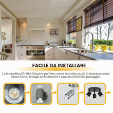 Carica l'immagine nel visualizzatore di Gallery, EACLL Mini lampadina LED GU10, 4000 K, 4,5 W, sostituisce alogena da 40 W, confezione da 4, 330 lm, senza sfarfallio, an