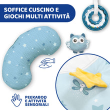 Carica l&#39;immagine nel visualizzatore di Gallery, Chicco Palestrina dei Colori Azzurra 3in1, Palestrina Neonato Multifunzione Elettronica con Tappeto Neonato, Proiettore Stelle, Luce Notturna Removibile e Melodie Rilassanti - Giochi Neonato 0+ Mesi