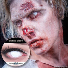 Carica l'immagine nel visualizzatore di Gallery, Funnylens Cieco White completo Bianche Lenti A Contatto Zombie Zombi bianco colorate Lenti a tema Lenti annuali tra cui 
