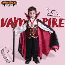 Carica l'immagine nel visualizzatore di Gallery, Spooktacular CreationsCostume da vampiro gotico per bambini, ideale per feste, travestimenti, giochi di ruolo e cosplay 