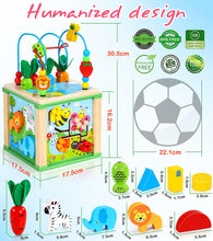 Carica l'immagine nel visualizzatore di Gallery, Jojoin Cubo Montessori Multiattivita - Giochi Bambini in Legno Educativi, Gioco Regalo Bimba 1 2 Anno