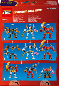 LEGO NINJAGO Mech Elemento di Terra di Cole, Giochi d'Azione per Bambini e Bambine da 7 Anni, Action Figure Snodabile da Battaglia, Giocattolo Personalizzabile con 2 Minifigure, Regalo Ninja 71806