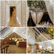 Carica l'immagine nel visualizzatore di Gallery, Zorela 600 LED 6Mx3M Tenda Luminosa Natale Esterno Interno Prolungabile Luci di Natale IP44 Impermeabile con 8 Modalità Tenda Luci Esterno per Natale, Giardino e Matrimonio