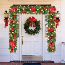 Carica l'immagine nel visualizzatore di Gallery, Ghirlanda Natalizia, CHOIGN 2.7M/9 Piedi Decorazioni Natalizie con Luci 30LEDs Alimentate Batterie, Ghirlanda Natale Decorazioni Artificiale per Porta, Camini,Scale,Decorazioni dell'albero di Natale