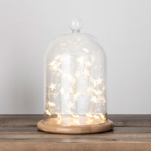 Carica l'immagine nel visualizzatore di Gallery, Lights4fun 40 MicroLED bianco caldo con stelle trasparenti a pile