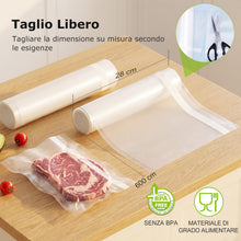 Carica l'immagine nel visualizzatore di Gallery, Bonsenkitchen Sacchetti Sottovuoto 2 rotoli 28x600 cm