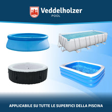 Carica l&#39;immagine nel visualizzatore di Gallery, Veddelholzer Set per la riparazione della piscina Nastro impermeabile subacqueo 10 cm x 150 cm Nastro sigillante trasparente, nastro flessibile, strumento per la riparazione della piscina
