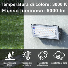 Carica l'immagine nel visualizzatore di Gallery, CREATESTAR 50W Faretto LED da Esterno，2pcs Faretto Led con Spina,3000K Bianco Caldo Faretti led 5000LM,faretti LED ester