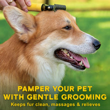 Carica l'immagine nel visualizzatore di Gallery, Pawradise Deshedding - Spazzola per cani e gatti, a doppia faccia, per la toelettatura del sottopelo giallo