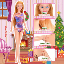Carica l&#39;immagine nel visualizzatore di Gallery, HappyGoLucky Calendario Avvento 2024 Bambina, Regalo Bambina 3-10 Anni Giochi Bambina Bambini 3 4 5 6 7 8 9 Anni Unicorno Bambole per Bambina Regali Natale Bambini Vestiti Accessori Bambole Sirena