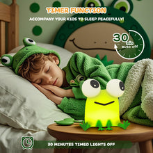 Carica l'immagine nel visualizzatore di Gallery, FAMIDUO Luce Notturna Rana Verde, Lampada Silicone Alimentare