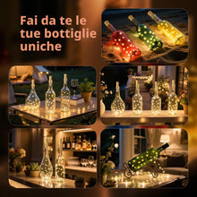 Carica l'immagine nel visualizzatore di Gallery, Ymenow Luci LED a Batteria, 6 pezzi 2M 20 LED filo di rame lucine per bottiglie di vino luci per bottiglie di vino con t