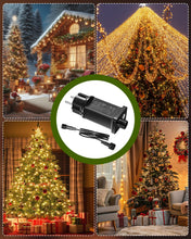 Carica l'immagine nel visualizzatore di Gallery, Trasformatore Luci Natale 31V 12W con Cavo da 5M, LED Alimentatore 15V - 31V Adattatore Luci Natale IP44 con 8 Modalità,