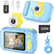 Carica l'immagine nel visualizzatore di Gallery, Macchina Fotografica Bambini, ARNSSIEN Fotocamera Bambini,180 °Flip Len, Fotocamera digitale con schermo IPS da 2,4 pollici,Regalo Bambino e Bambina 3 4 5 6 7 8 9 10 anni,Regalo di Compleanno/Natale
