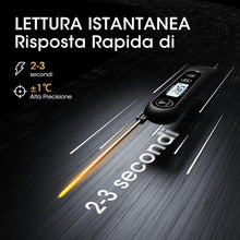 Carica l'immagine nel visualizzatore di Gallery, DOQAUS Termometro da Cucina Digitale, Termometro Alimenti Lettura Istantanea con Pieghevole Sonda Lunga, Termometro Alim