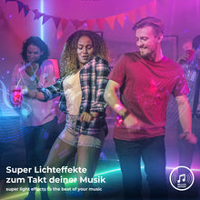 Carica l'immagine nel visualizzatore di Gallery, B.K.Licht Striscia LED RGBIC 5 m, Sensore musicale, Cambia colore segmentato, Nastro LED con telecomando