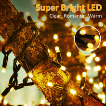 Carica l'immagine nel visualizzatore di Gallery, GARITE - Catena luminosa per esterni, 20 m, 200 LED, albero di Natale, bianco caldo, impermeabile, espandibile, con 8 modalità, per interni ed esterni, decorazione giardino, matrimonio, Natale, feste