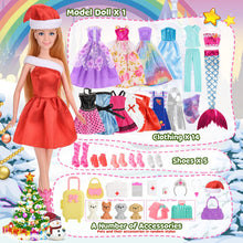 Carica l&#39;immagine nel visualizzatore di Gallery, HappyGoLucky Calendario Avvento 2024 Bambina, Regalo Bambina 3-10 Anni Giochi Bambina Bambini 3 4 5 6 7 8 9 Anni Unicorno Bambole per Bambina Regali Natale Bambini Vestiti Accessori Bambole Sirena