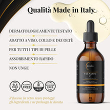Carica l'immagine nel visualizzatore di Gallery, Siero Vitamina C Viso 100ml, Acido Ialuronico, Niacinamide e Vitamina E