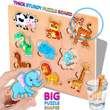 Carica l'immagine nel visualizzatore di Gallery, lenbest 6 Pezzi Puzzle Legno - Giochi Bambini - Giochi Montessori - Giochi Educativi - Giochi Giocattoli Gioco Bambini Bambino Bambina 2 3 Anni Femmina Maschio - Regalo Natale Compleanno